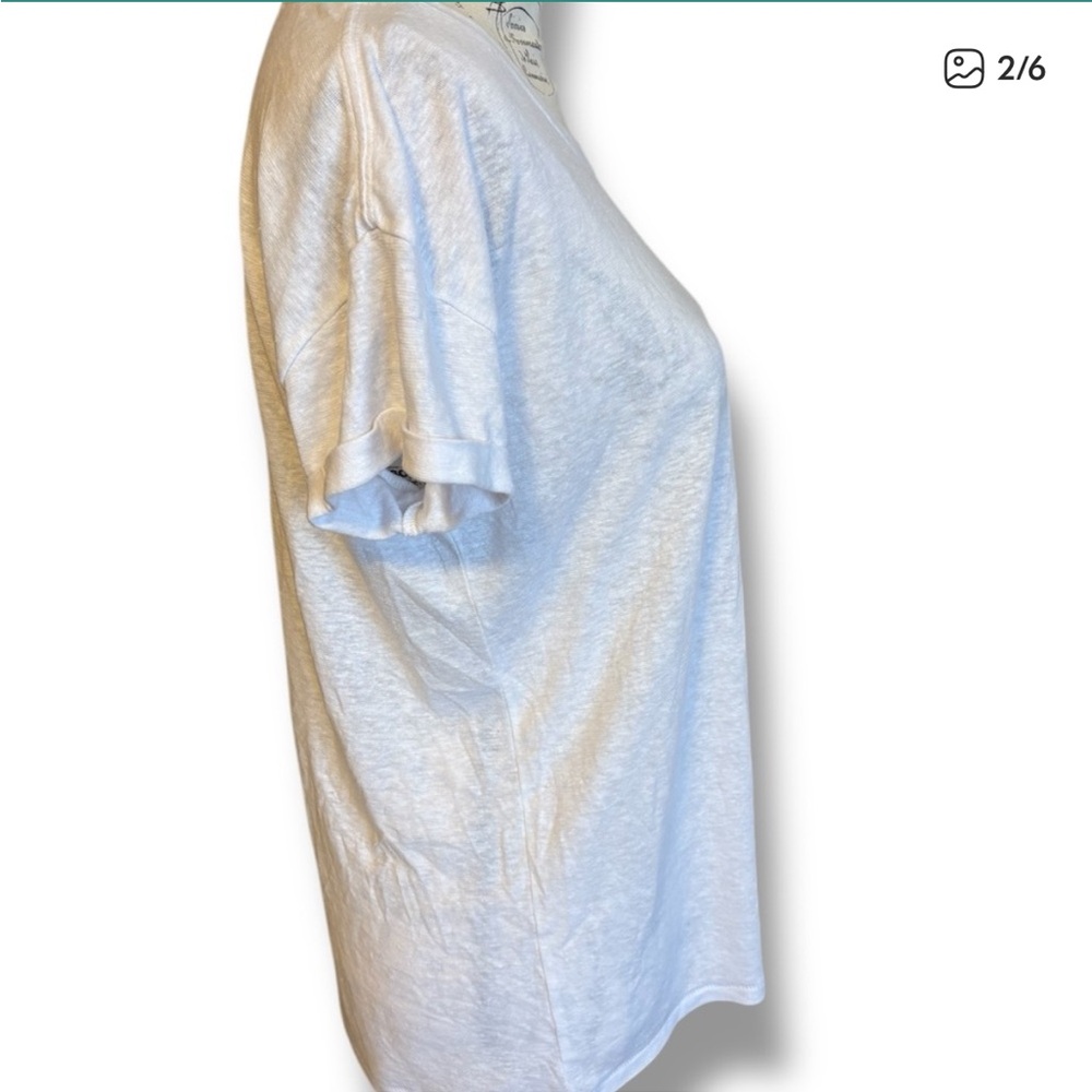 Prana Women’s Tee Rolled Short Sleeves Sustainable White Size M